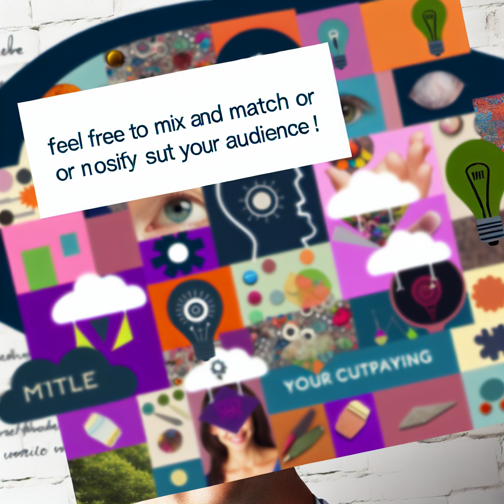 Feel free to mix and match or modify these to better suit your audience!