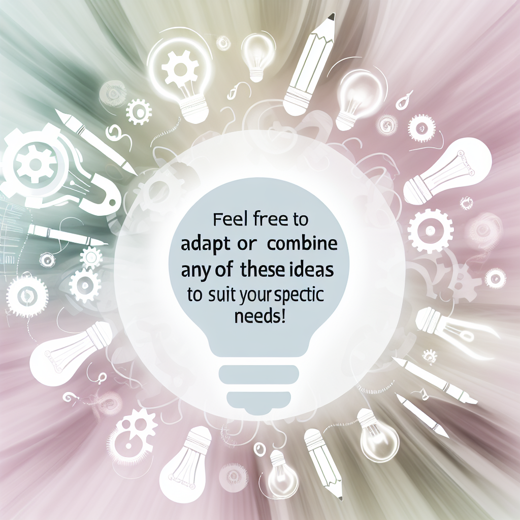 Feel free to adapt or combine any of these ideas to suit your specific needs!